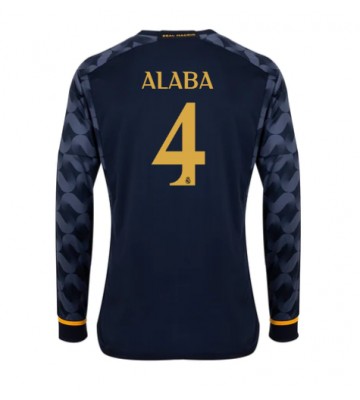Real Madrid David Alaba #4 Bortatröja 2023-24 Långärmad